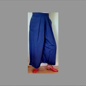 Emma & Gaia Wide Leg Pants European Size 46 (US Size 8/10) Blue Made in Italy